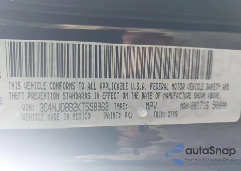 2019 Jeep Compass Altitude 4X4 z USA, uszkodzony, nr VIN 3C4NJDBB2KT598963